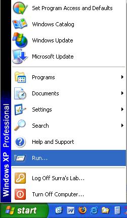 Run programs from the start menu